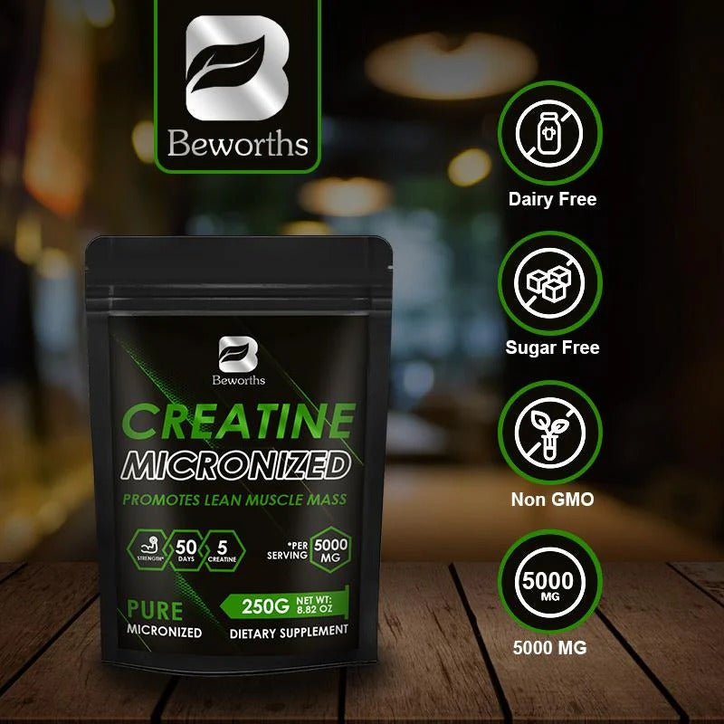 Beworths Creatine Monohydrate Powder - 5000mg per serving