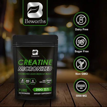 Beworths Creatine Monohydrate Powder - 5000mg per serving