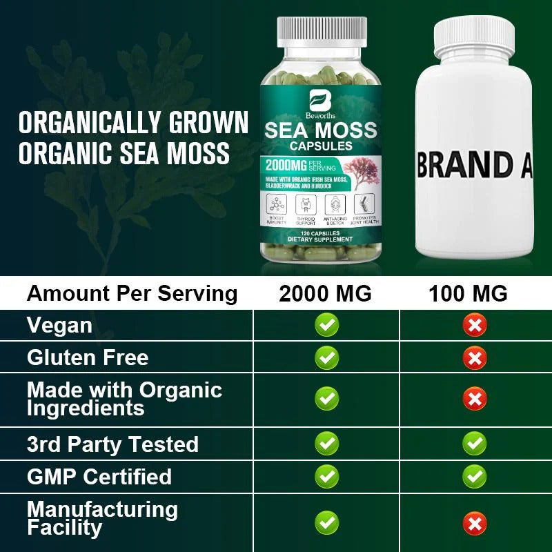 Beworths Sea Moss Capsules 2000mg