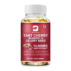 Beworths Tart Cherry Extract with Bilberry & Celery Seed Capsules - 12000mg