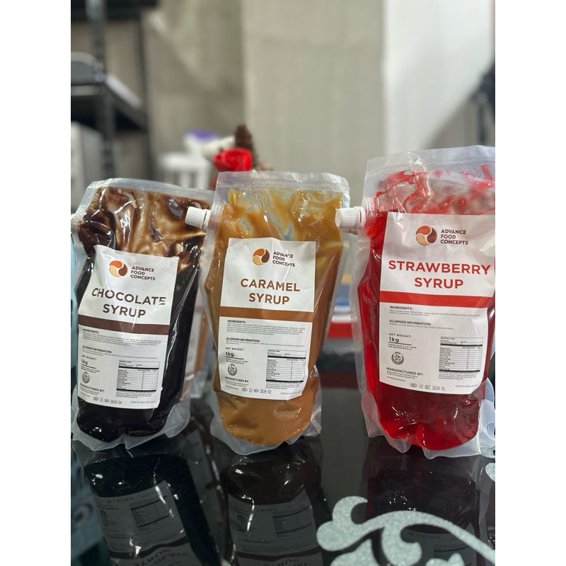 [Buy 1 Take 1]- Advance Food Concept Caramel, Chocolate & Strawberry Syrup 1kg