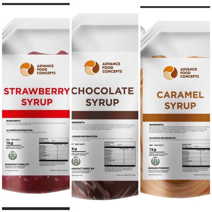 [Buy 1 Take 1]- Advance Food Concept Caramel, Chocolate & Strawberry Syrup 1kg