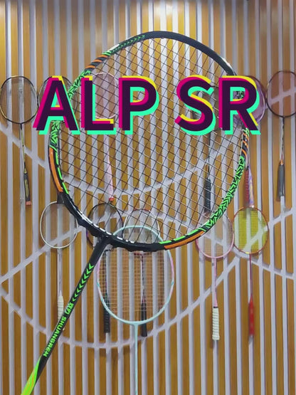 ALP SPORT SR 9U 24-35Lbs Double-edged Carbon Fiber Badminton Racket