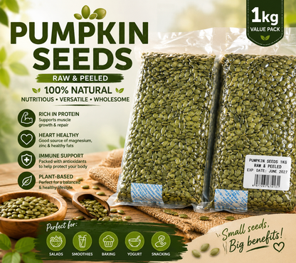 Segoi PUMPKIN SEEDS 1kg - Sugar-free and Healthy - Exp. Date June 2027