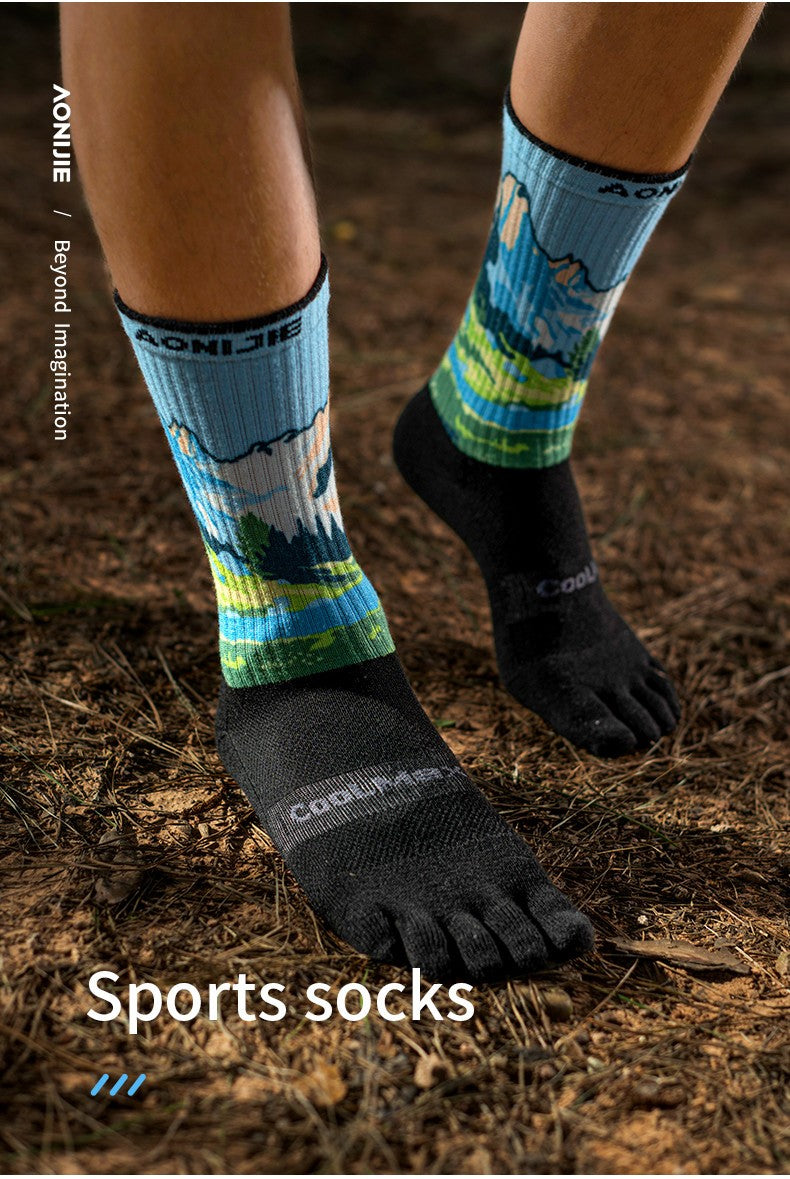 Aonijie Calf Toe Socks Model no. E4843 -SEAGULL