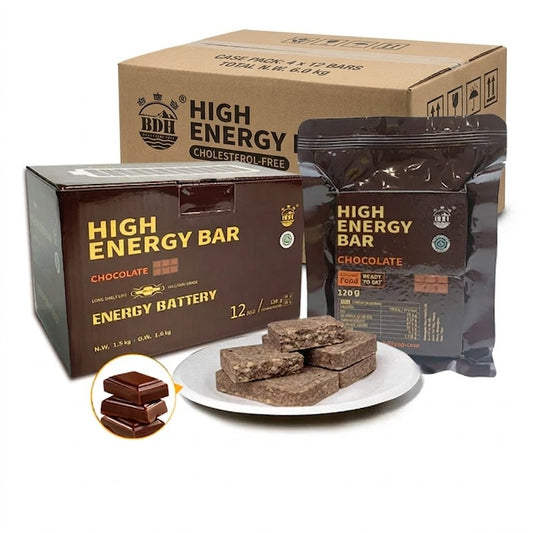 1 CASE -CHOCOLATE High Energy Bar - 9 Boxes x 12 pcs - Exp. Date 2045