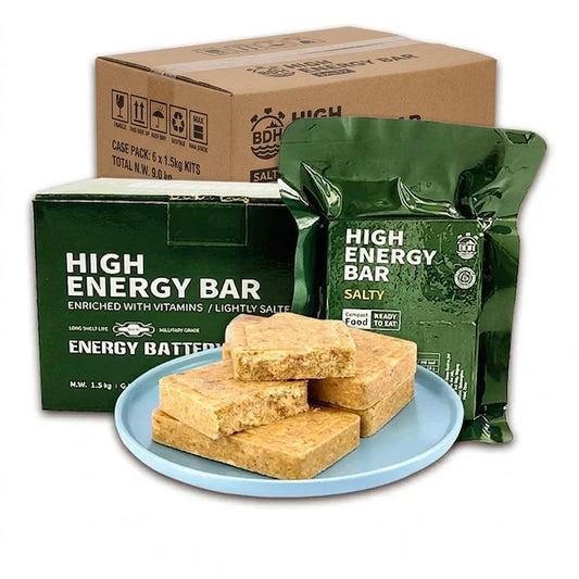 1 CASE - SALTY High Energy Bars - 9 Boxes x 12pcs - Exp. Date 2045