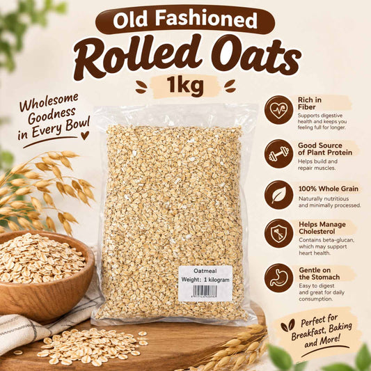 Old Fashion ROLLED OATS 1kg - the natural way as it is supposed to be - Exp. Date March 2028