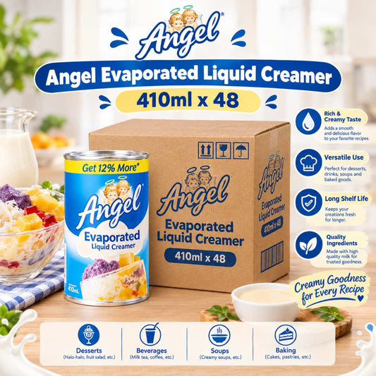 1 Case - Angel Evaporated Liquid Creamer 410ml x 48pcs